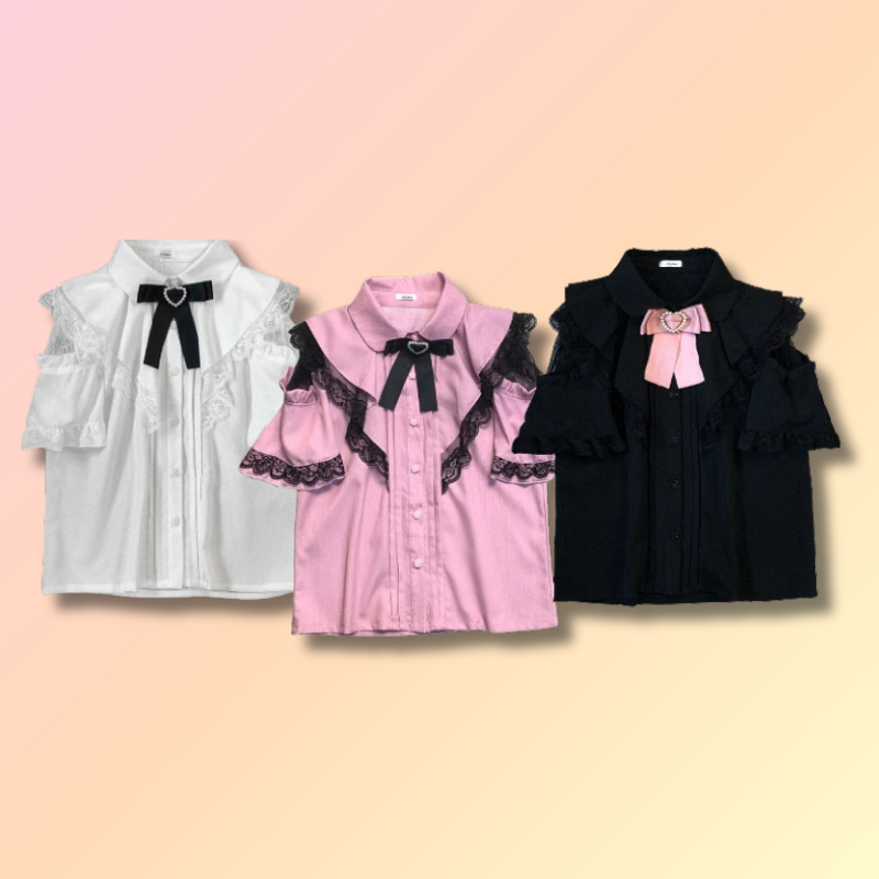 Chemisier Lolita à Manches Courtes
