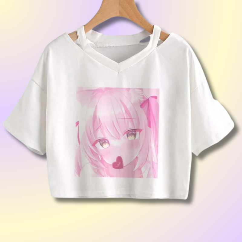 Kawaii Hip Hop Crop Tee