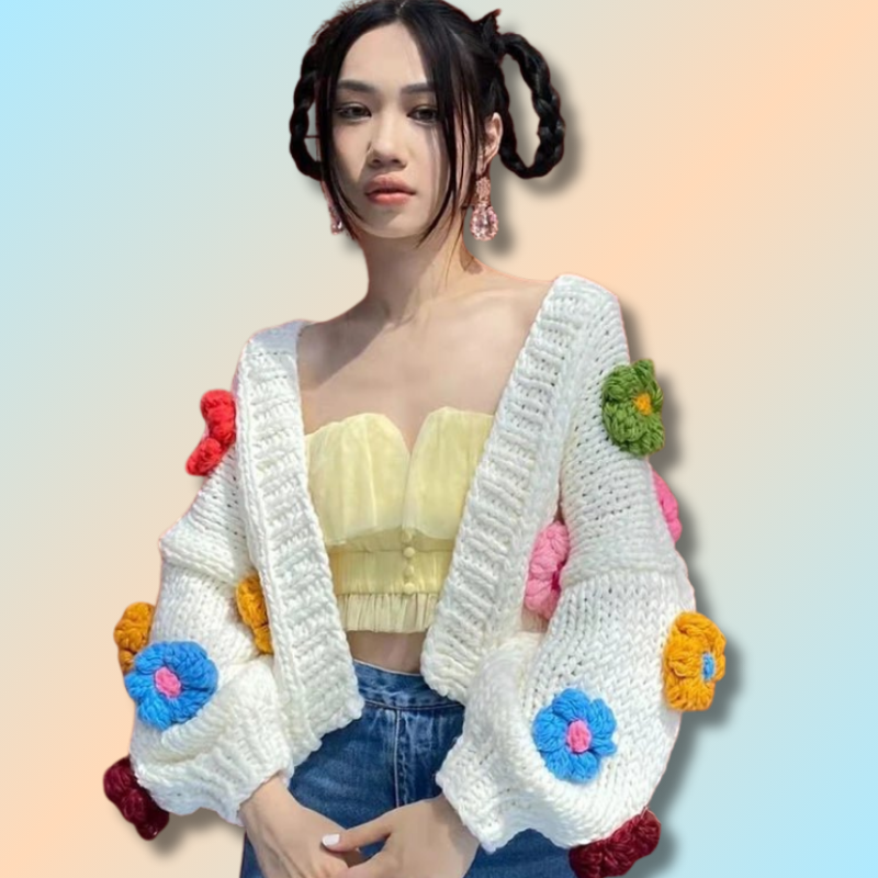 Manches Bouffantes kawaii Cardigan