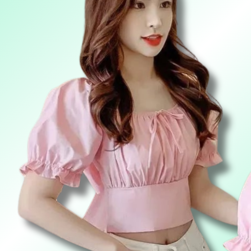 Kawaii Bow Tie Crop Top