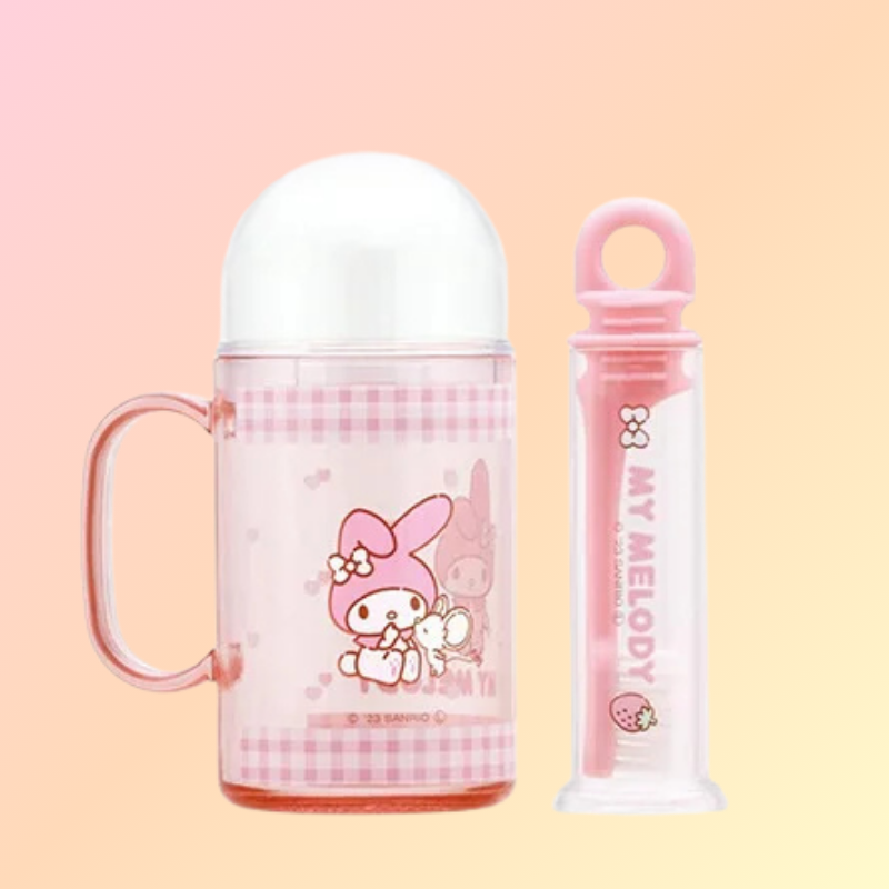 Cute Sanrio Toothbrush & Cup Set