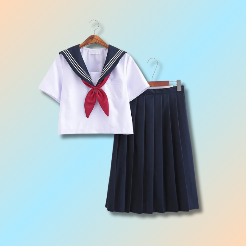 Uniforme Japonais Cravate Rouge