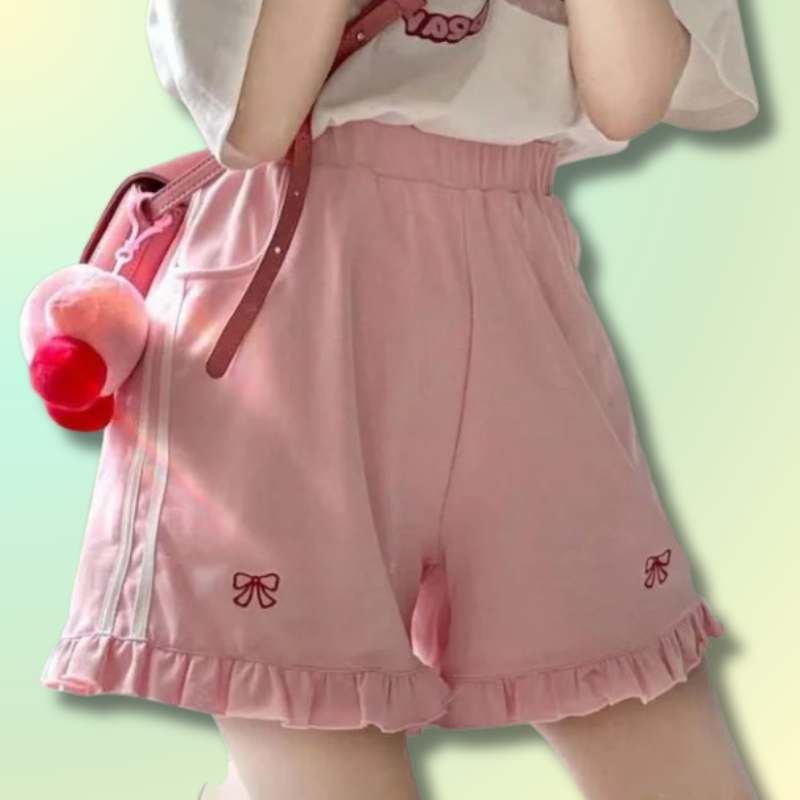 Ruffled High Waist Kawaii Shorts