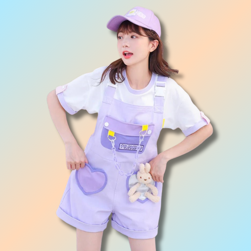 Cute Lolita Short Overalls