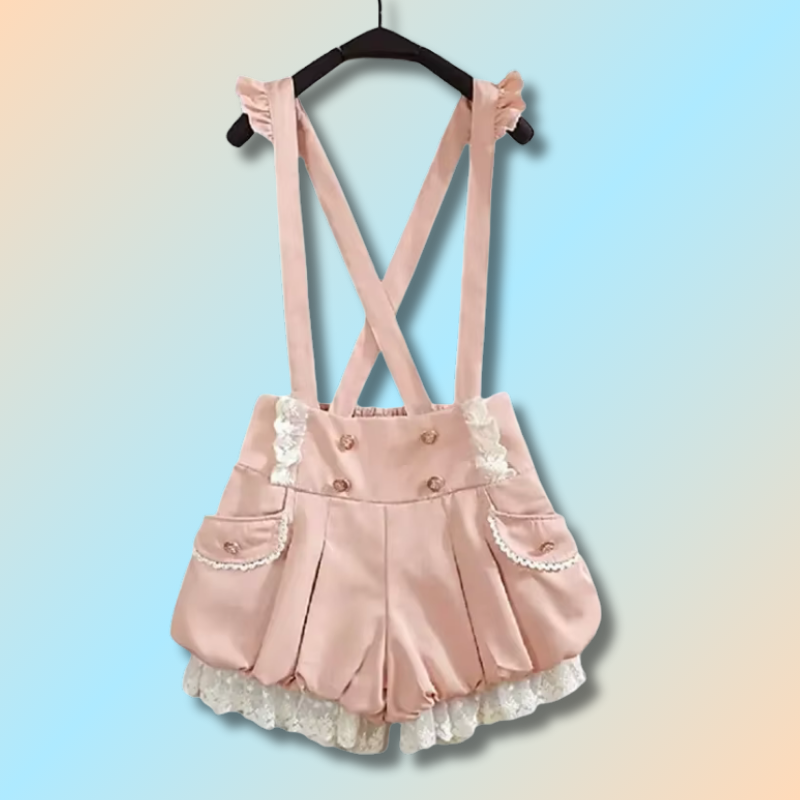Salopette Short Retro Kawaii