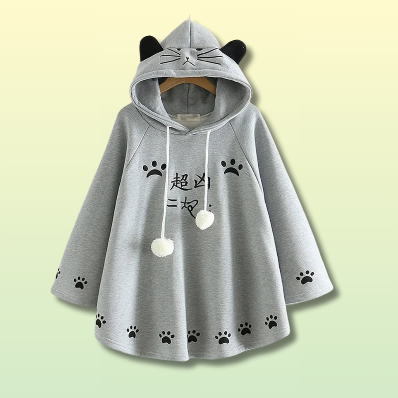 Cat Ears Women Kawaii Hoodie Cloak