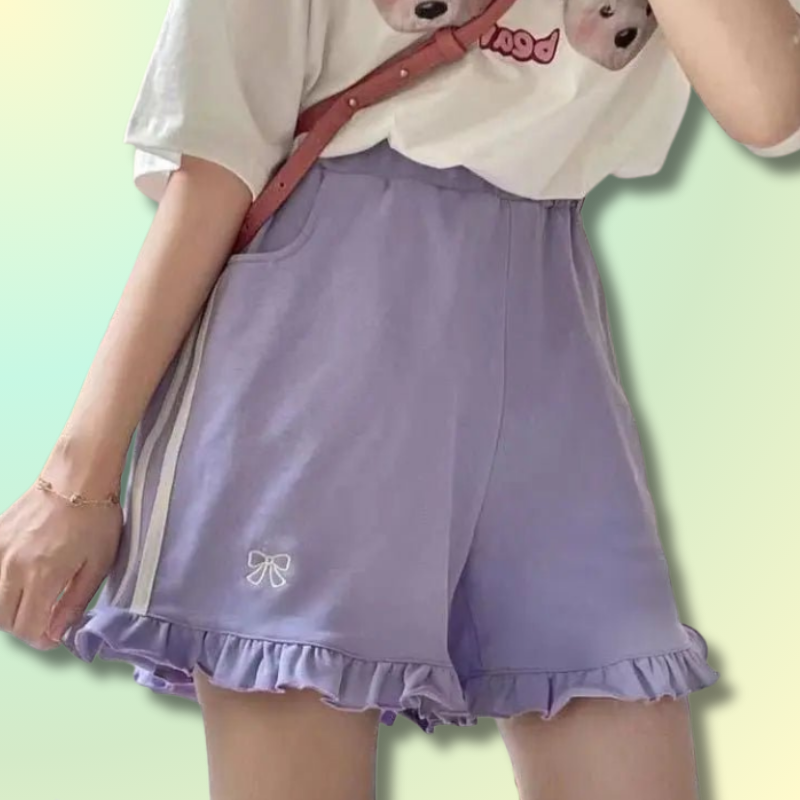 Ruffled High Waist Kawaii Shorts