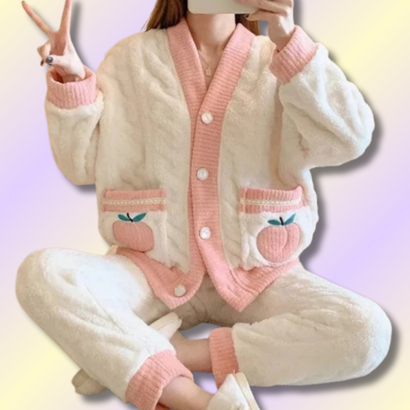 Winter Flannel Pajamas Set