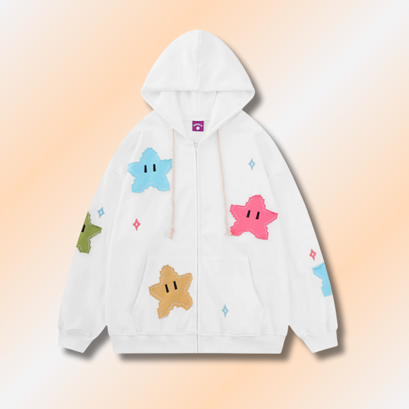 Sweat à Capuche Zippé Kawaii Y2K