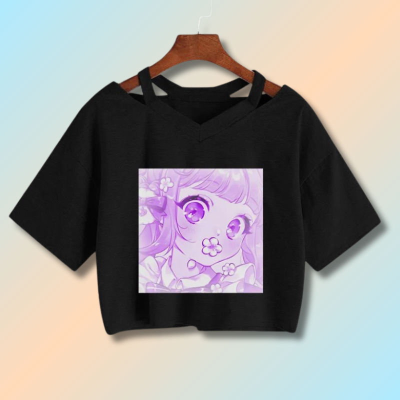 Kawaii Hip Hop Crop Tee