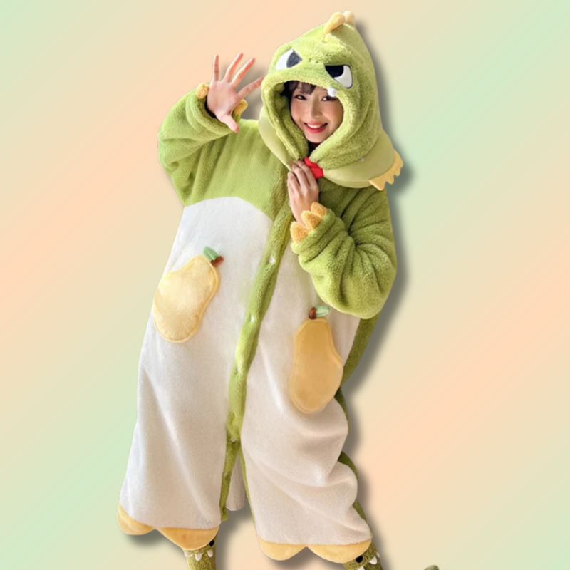 Winter Fleece Nightgown Dress Kawaii