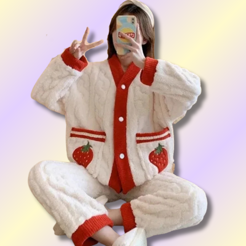 Winter Flannel Pajamas Set