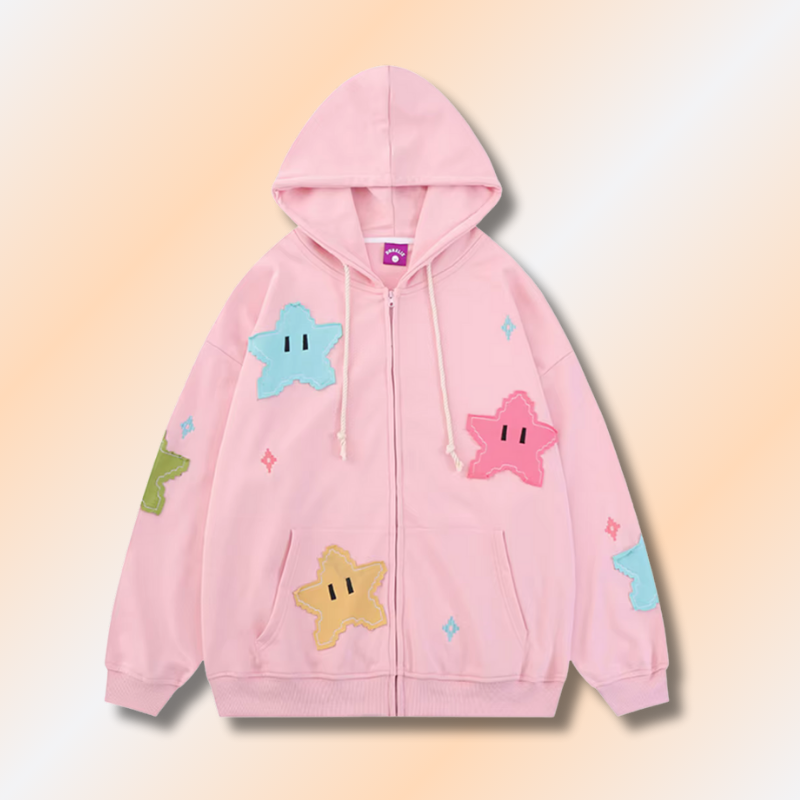 Sweat à Capuche Zippé Kawaii Y2K