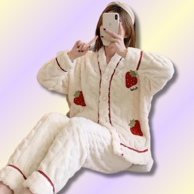 Winter Flannel Pajamas Set