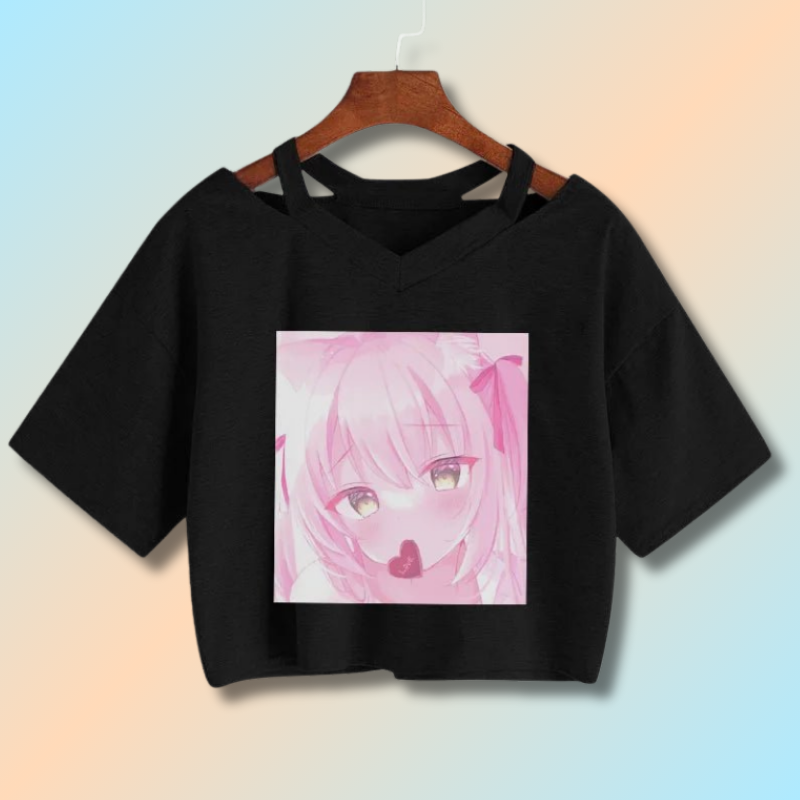 Kawaii Hip Hop Crop Tee