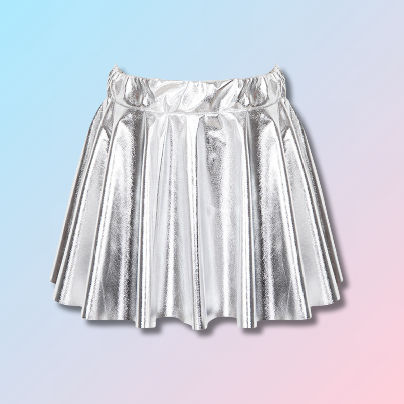 Kawaii Faux Leather Skirt