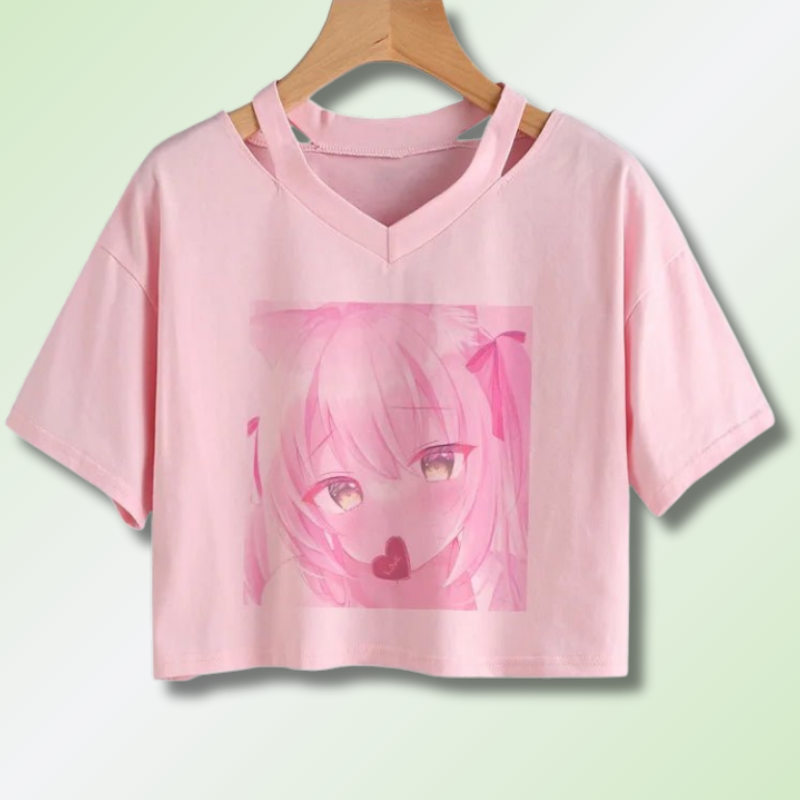 Kawaii Hip Hop Crop Tee