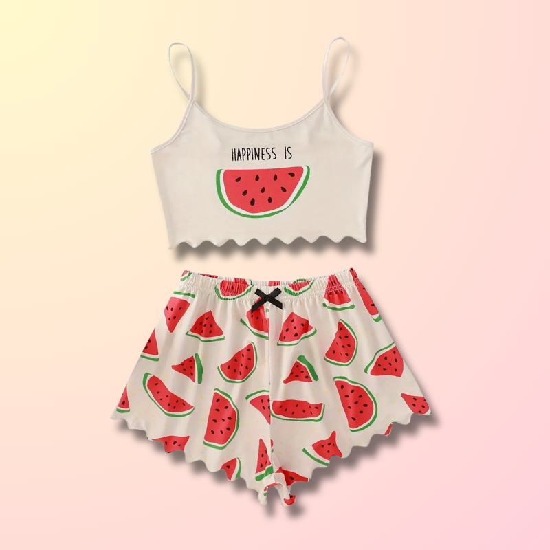 Ensemble Pyjama Short motif Pastèque