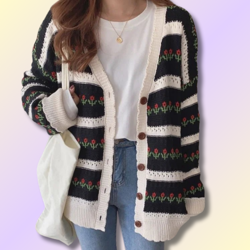 Cute Oversized Knitted Cardigan