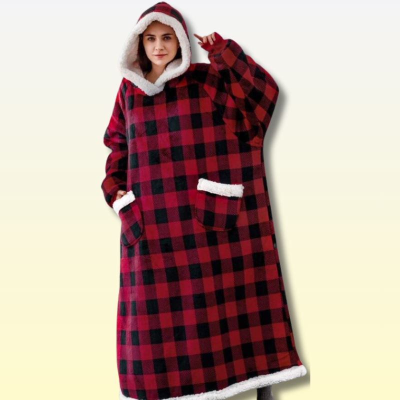 Ultra Cozy Plaid Wearable Blanket
