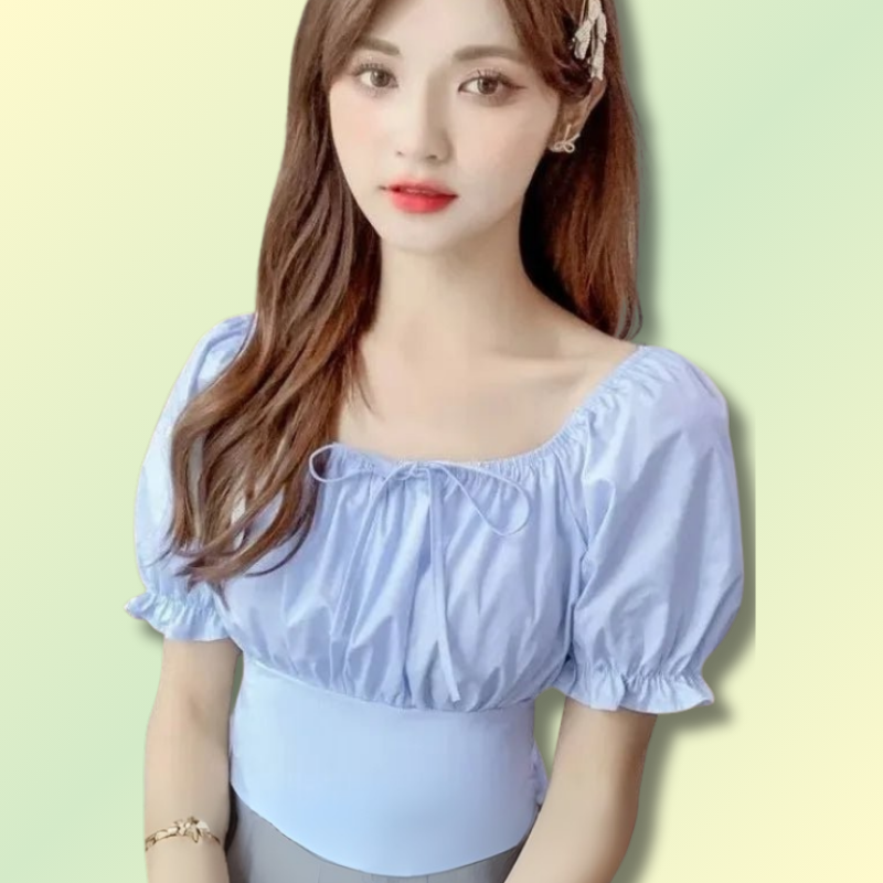 Kawaii Bow Tie Crop Top