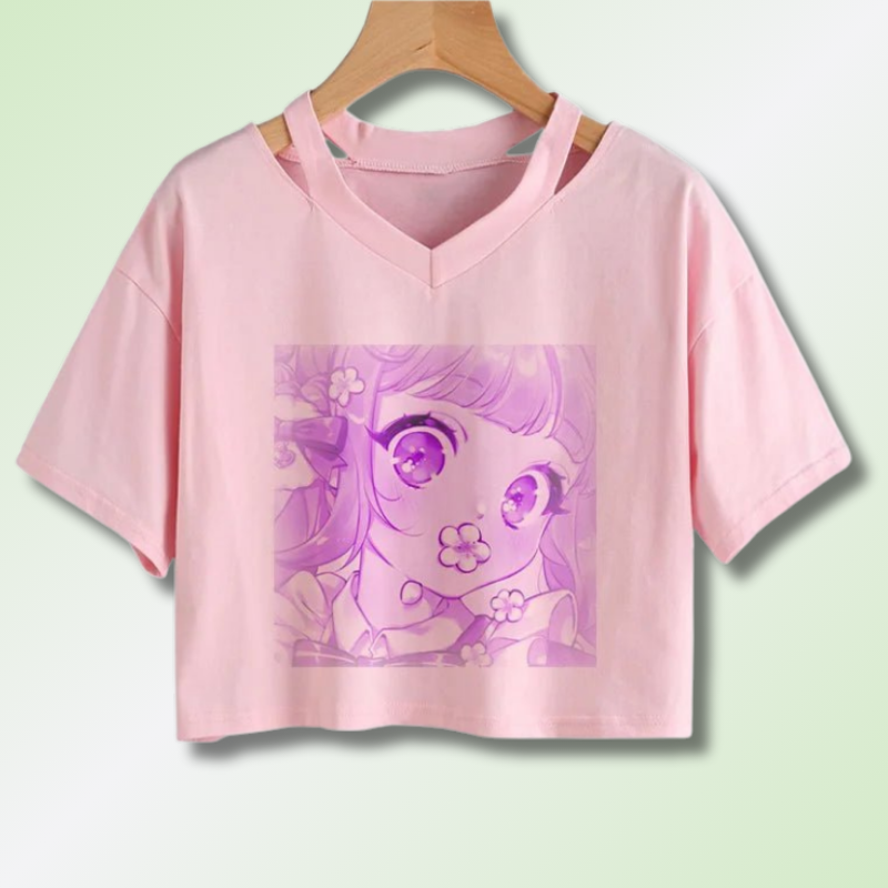 Kawaii Hip Hop Crop Tee