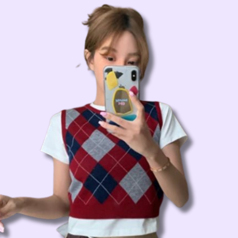 Gilet Crop Kawaii