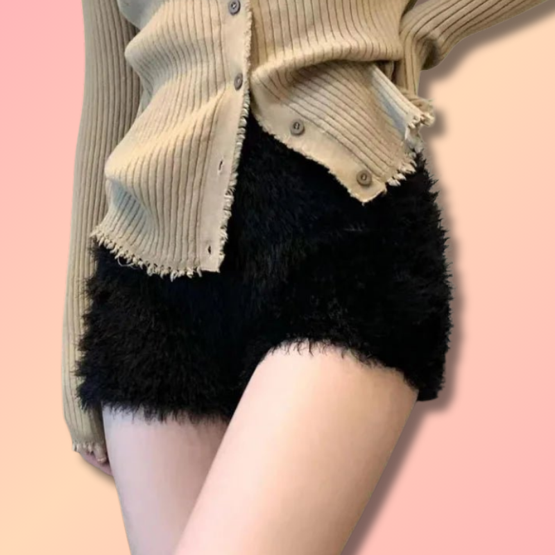 Fluffy Fur Shorts