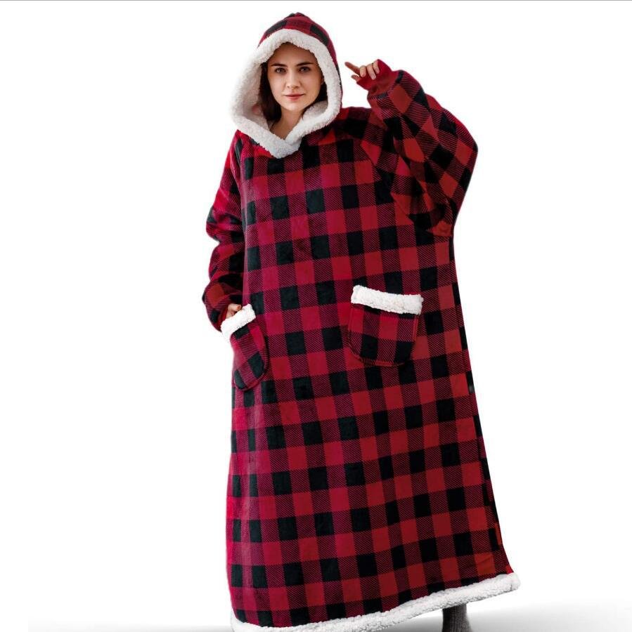 Ultra Cozy Plaid Wearable Blanket