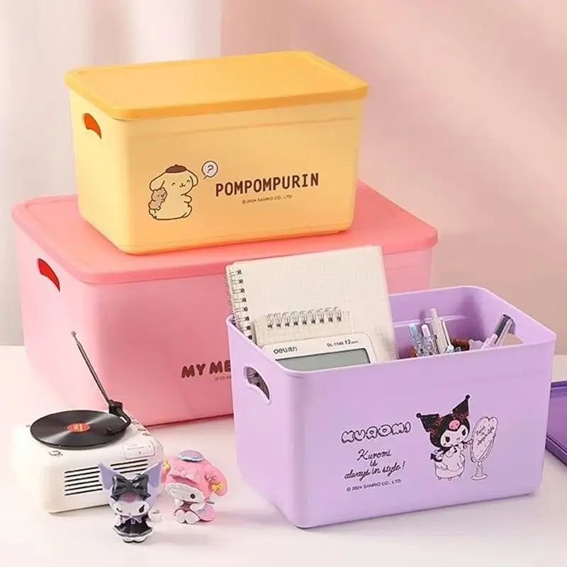 Kawaii Desktop Storage Box with Lid
