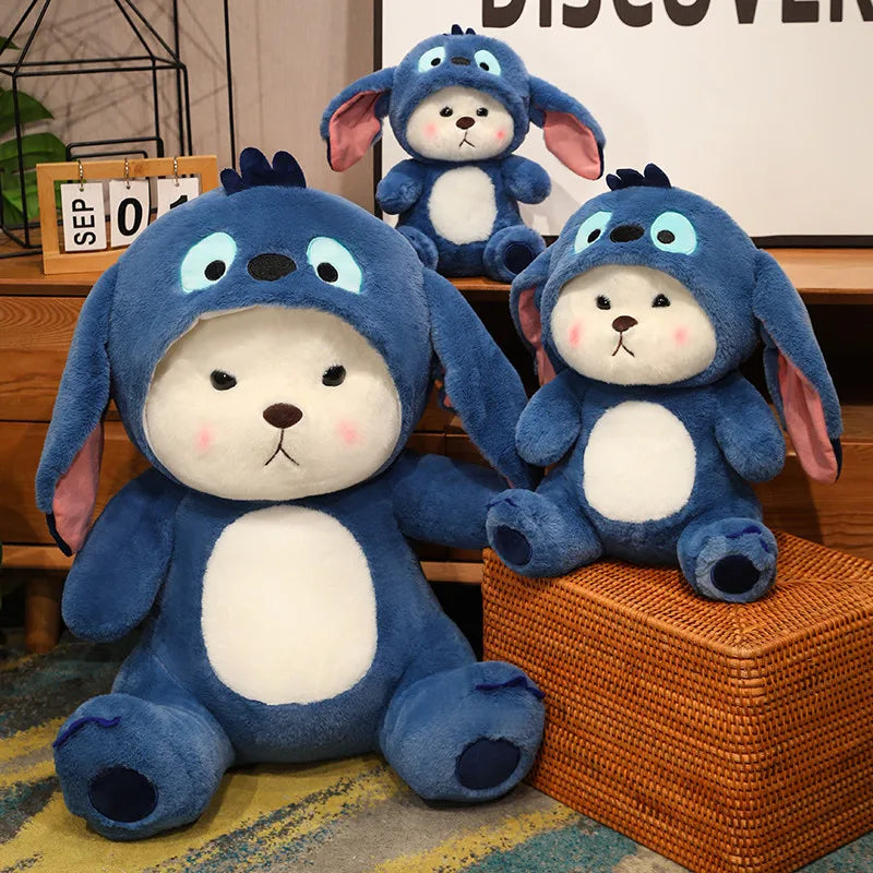 Cute Bear Turn Into Stitch Plush Toys