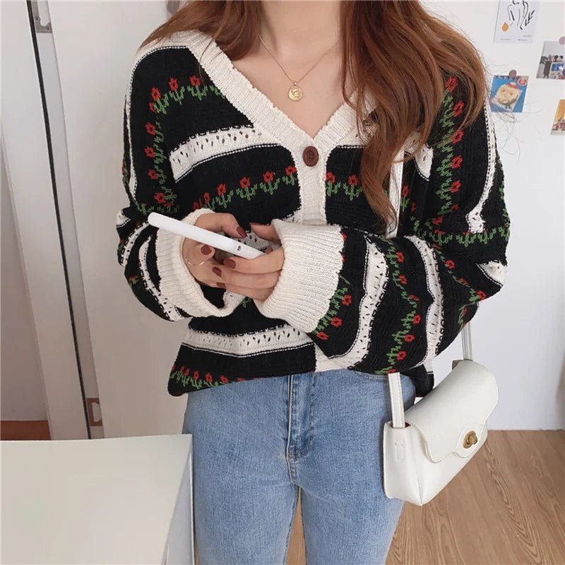 Cute Oversized Knitted Cardigan