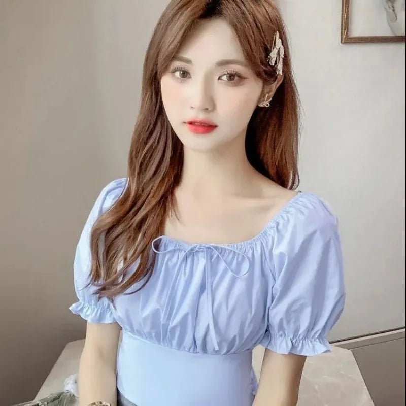 Kawaii Bow Tie Crop Top