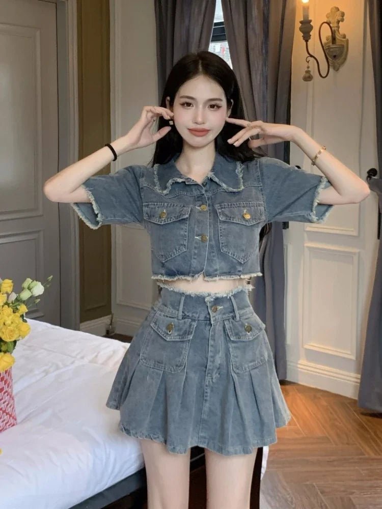 Ensemble Jupe Kawaii Denim