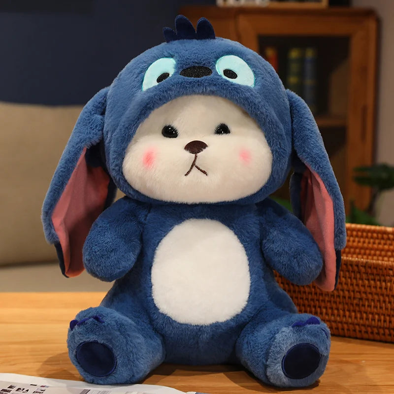 Cute Bear Turn Into Stitch Plush Toys