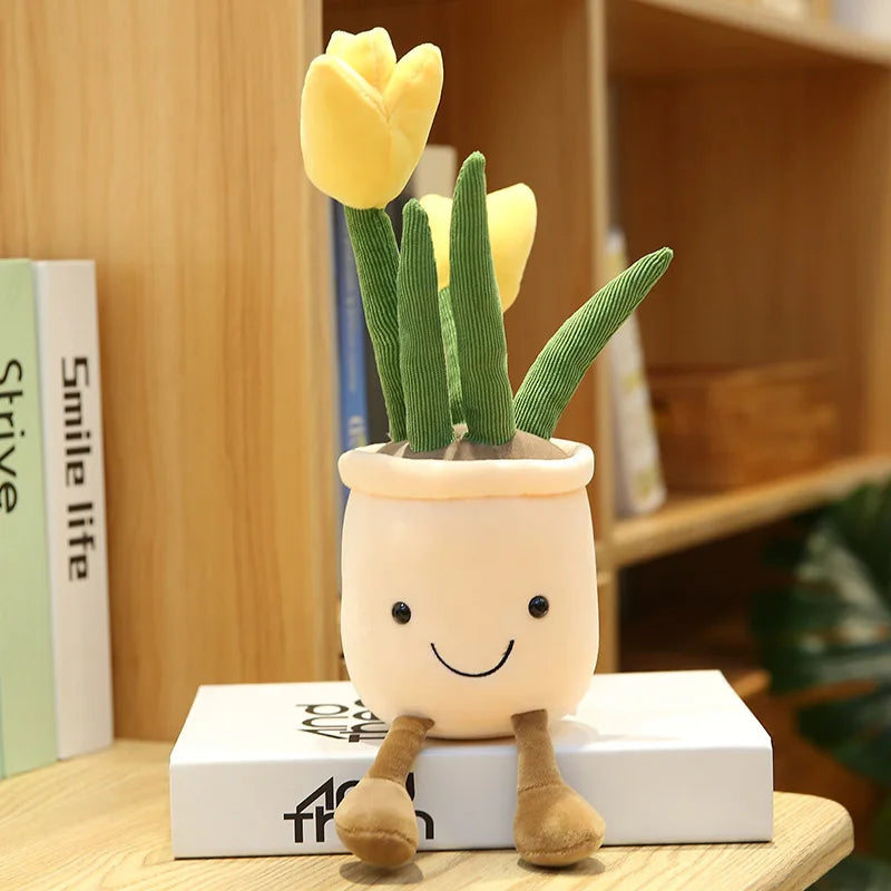Peluche Tulipe Pot de Fleur