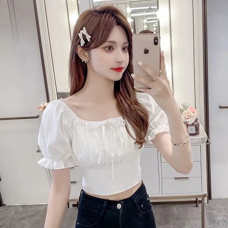 Kawaii Bow Tie Crop Top
