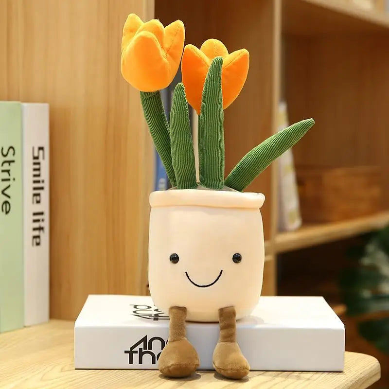 Peluche Tulipe Pot de Fleur