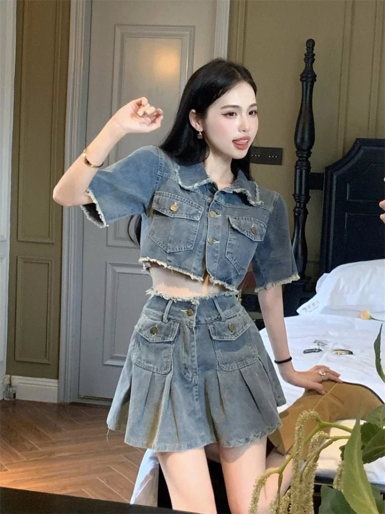 Ensemble Jupe Kawaii Denim