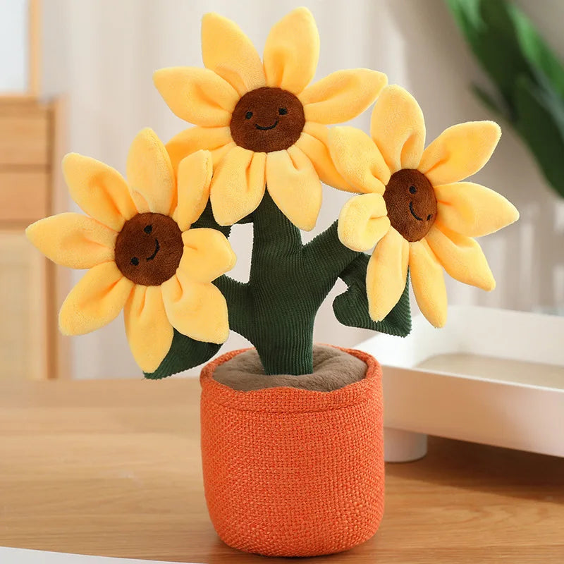 Peluche Plante en Pot Décorative