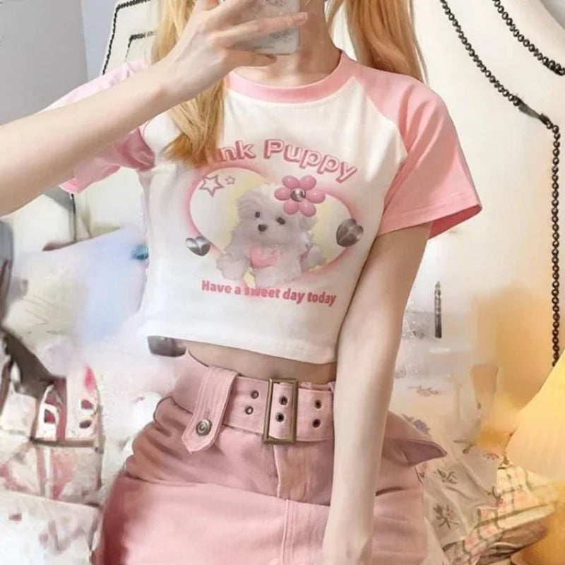 Kawaii Punk Puppy Crop Top