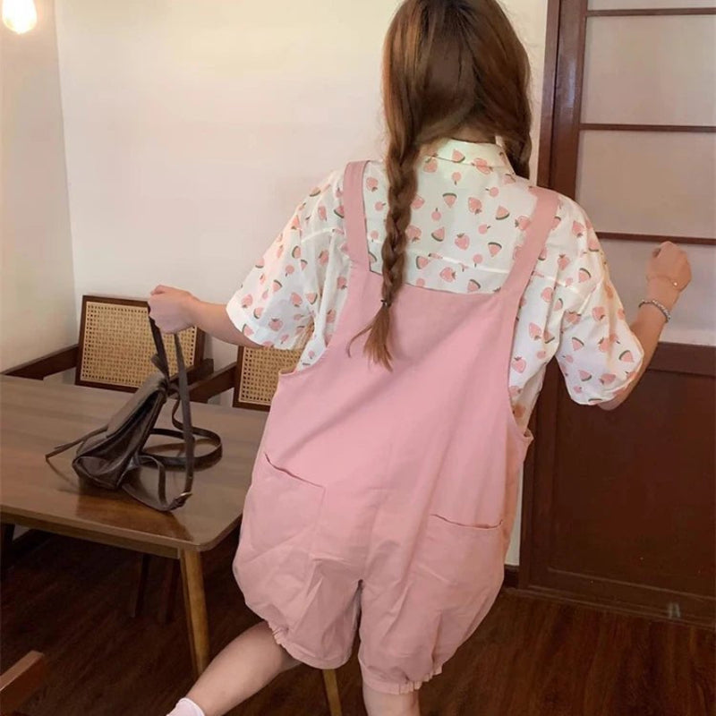 Salopette Kawaii Rose Bouffante