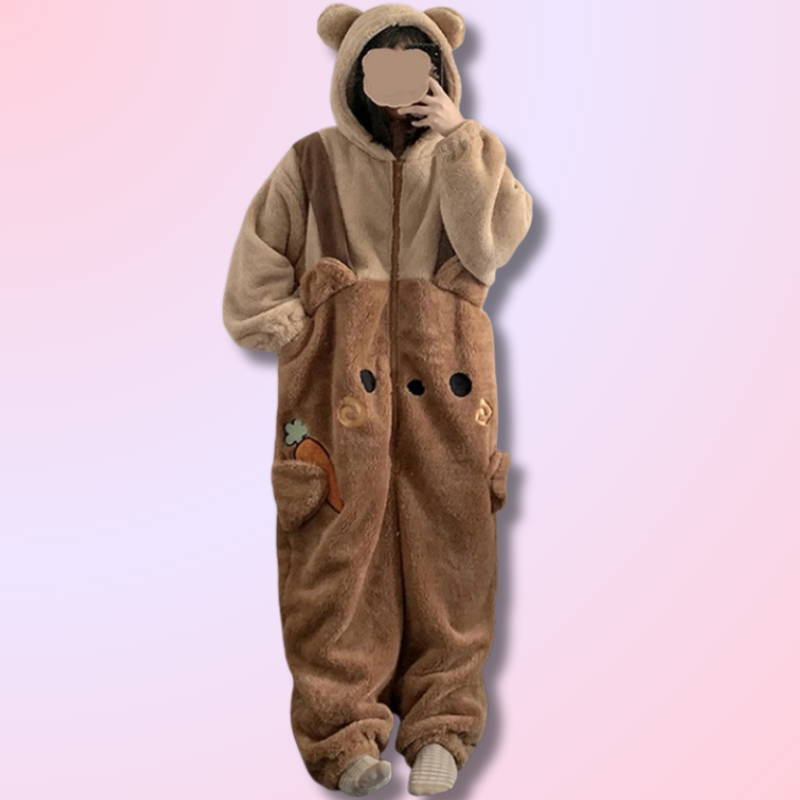 Flannel Anime Onesie Pajama