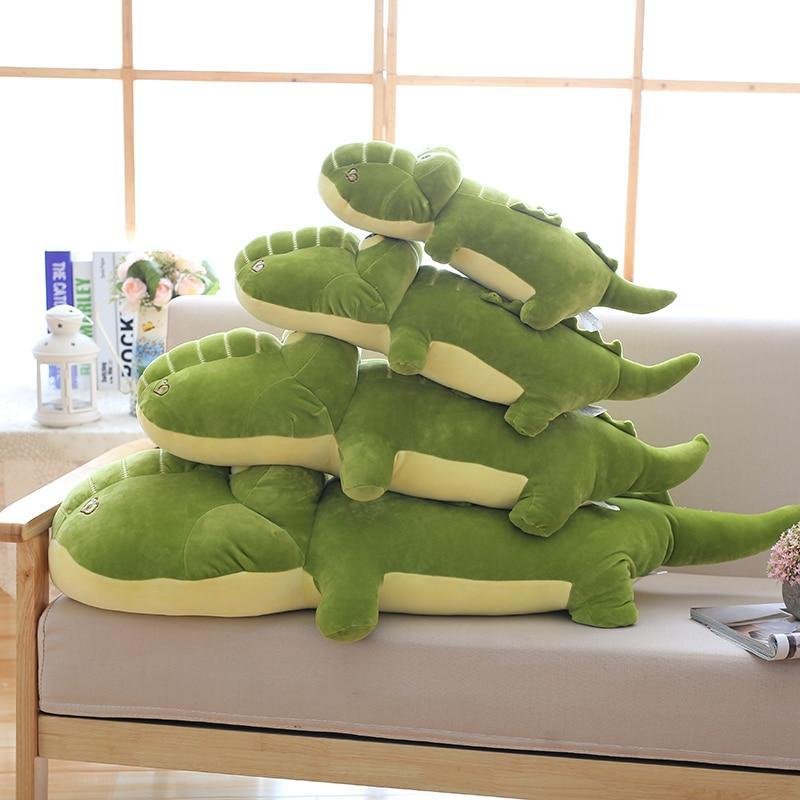 Soft Fluffy Green Crocodile Plush