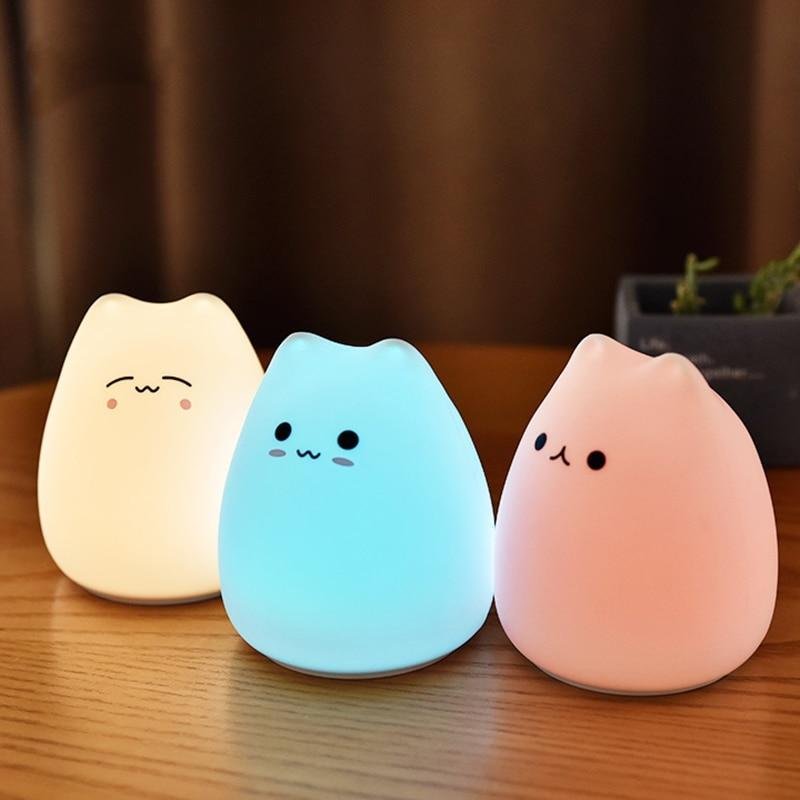Kawaii Cute Cat Lamps Set