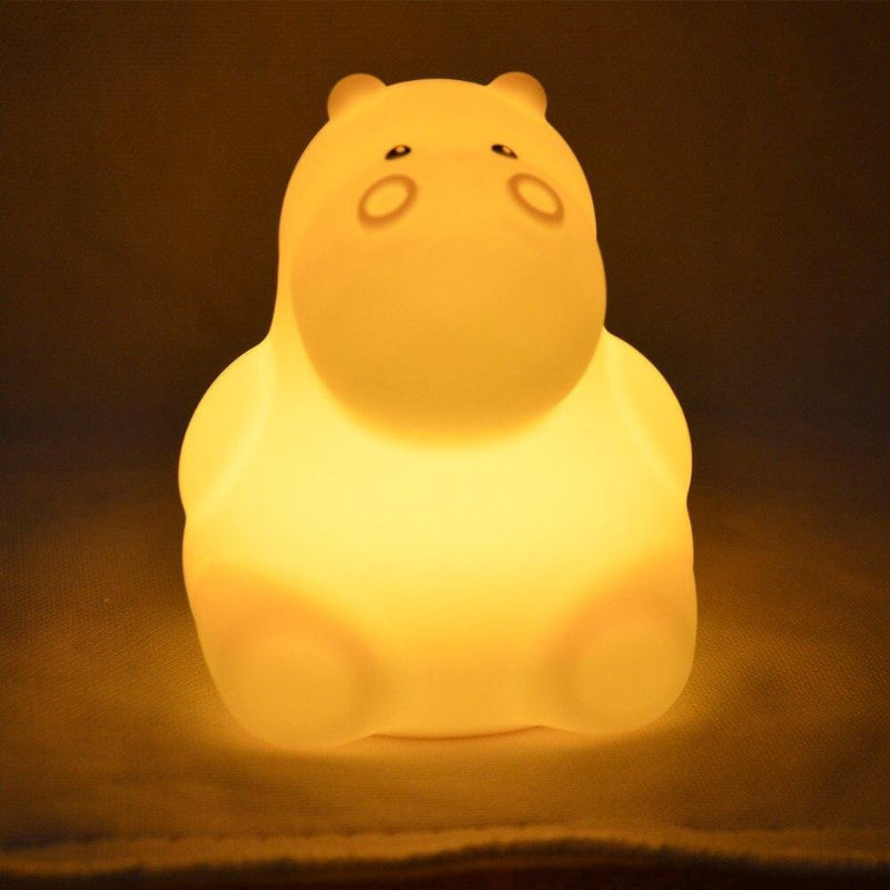 Kawaii Hippo LED Night Light