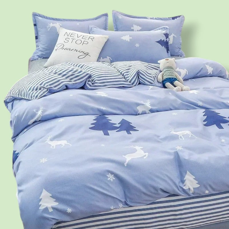 Kawaii Blue Bedding Set