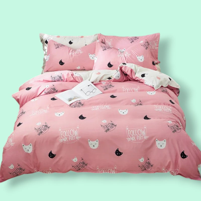 Kawaii Pink Bedding Set fo Girls