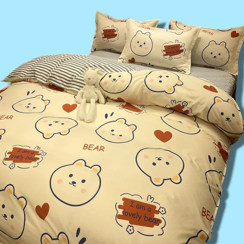 Kawaii Animal Print Bedding Sets
