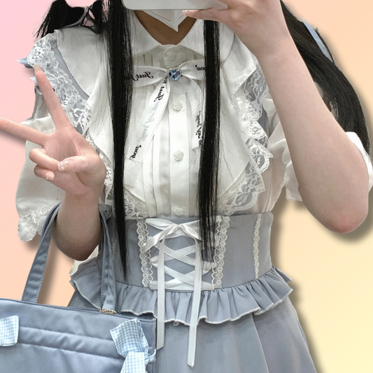 Chemisier Lolita à Manches Courtes